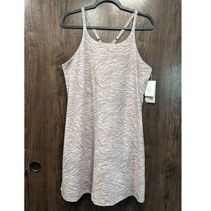 Zella Light Pink Zebra-Print Mini Dress